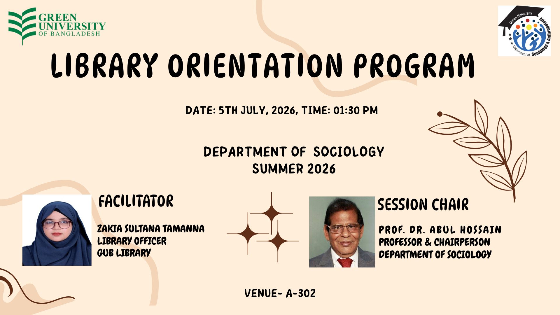 Library Orientation Program : Summer 2026