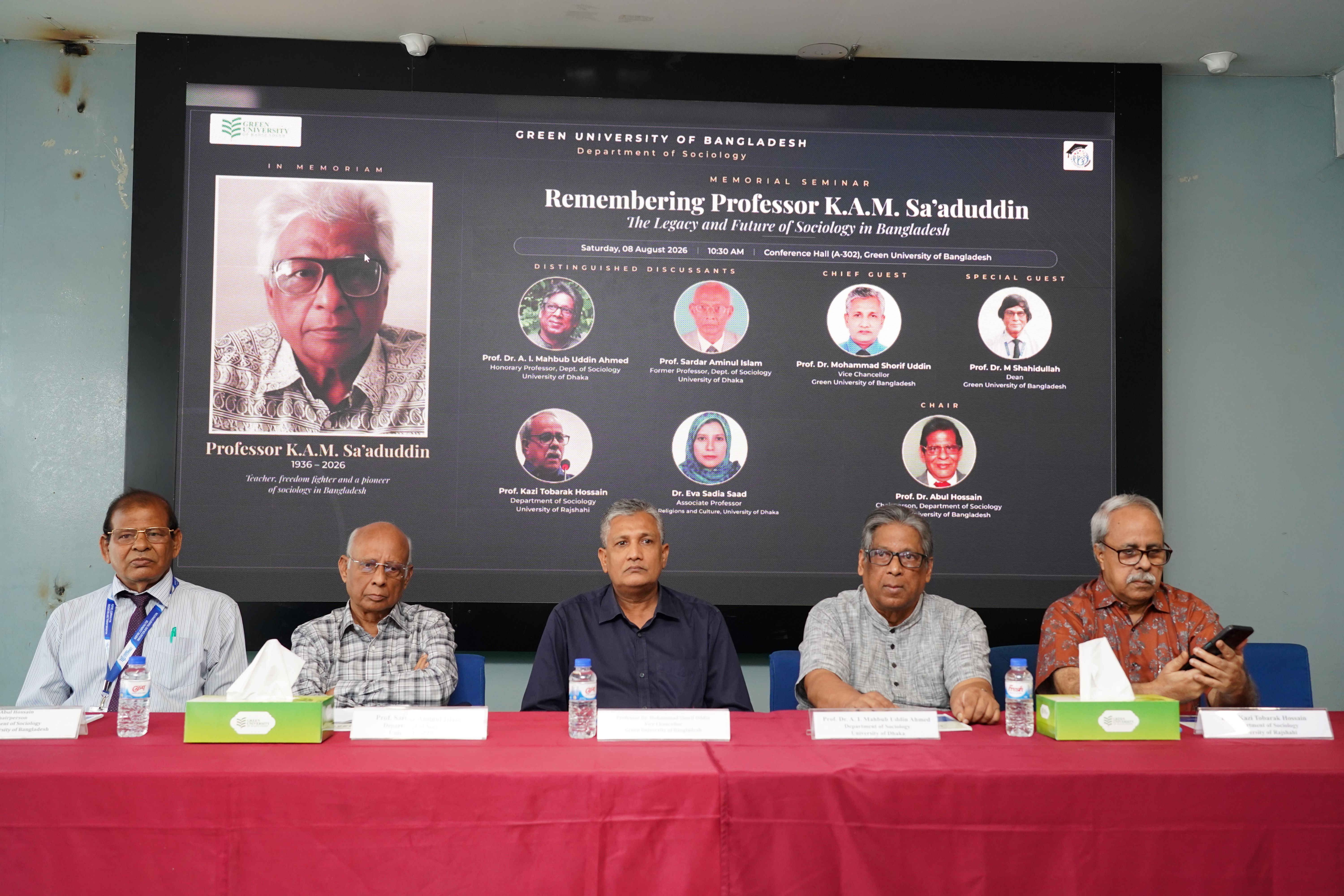 Successful Conduction of Memorial Seminar on "Remembering Professor K.A.M. Sa'aduddin: The Legacy and Future of Sociology in Bangladesh"